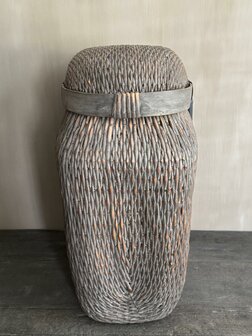 Chinese rieten mand met deksel XL A