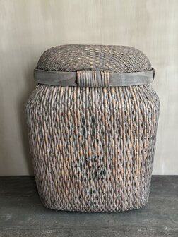 Chinese rieten mand met deksel XL A