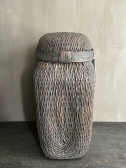 Chinese rieten mand met deksel XL B