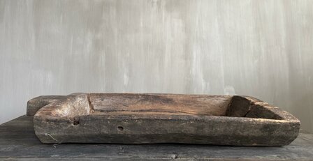 Houten bak met handvat | houten schaal met handvat 2