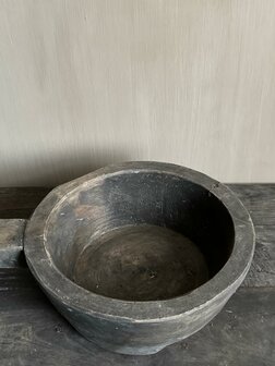 Houten schaal met handvat L