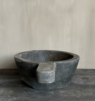 Houten schaal met handvat L