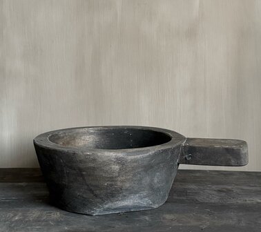 Houten schaal met handvat L