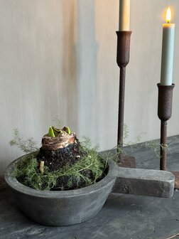 Houten schaal met handvat M