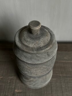 Houten pot met deksel Anwar Luksa