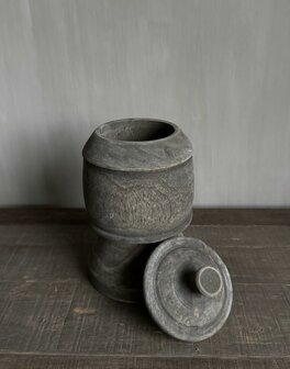 Houten pot met deksel Anwar Luksa