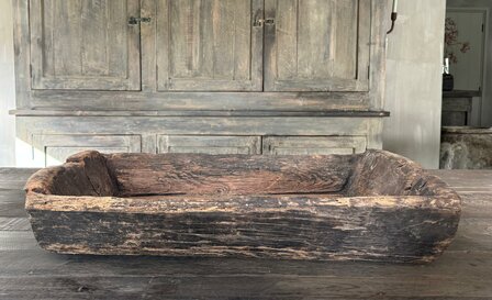Oude houten bak| oude houten schaal