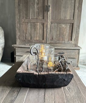 Oude houten bak| oude houten schaal