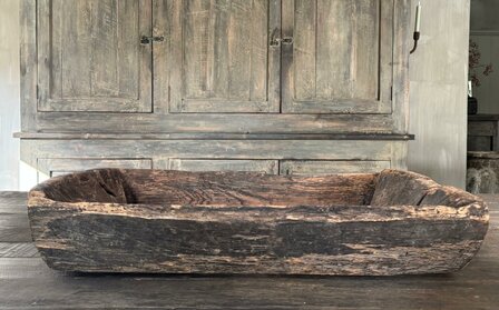 Oude houten bak| oude houten schaal