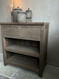 Sidetable driftwood 2 lades Kota 80cm C (afhalen)