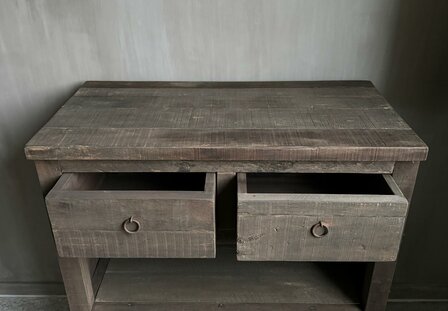 Sidetable driftwood 2 lades Kota 80cm C (afhalen)