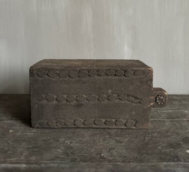 Oude houten spice box