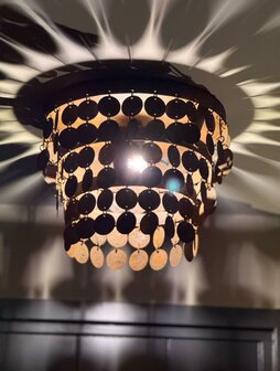 Plafonni&egrave;re schijfjes roest 35cm