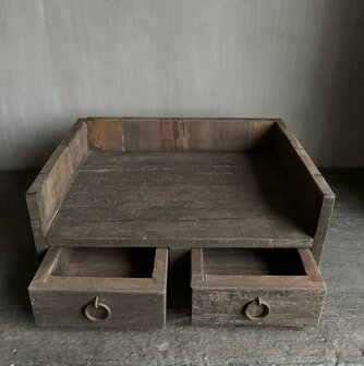 Gruttersbak 2 lades Driftwood| display 2 lades Driftwood 