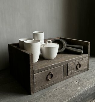 Gruttersbak 2 lades Driftwood| display 2 lades Driftwood 