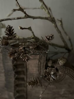 Kunsttak met dennenappeltjes