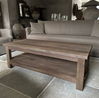 Salontafel Driftwood met onderblad 140x60cm (afhalen)