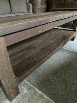 Salontafel Driftwood met onderblad 140x60cm (afhalen)