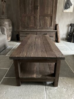 Salontafel Driftwood met onderblad 140x60cm (afhalen)