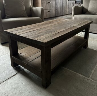 Salontafel Driftwood met onderblad 120x60cm D (afhalen)