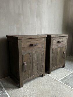 Nachtkastjes Driftwood met lade en deur set A (afhalen)