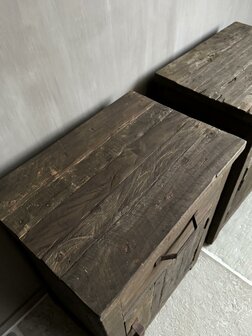 Nachtkastjes Driftwood met lade en deur set A (afhalen)
