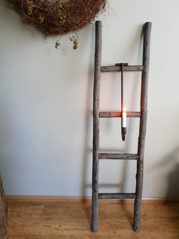 Ladder/ trap decoratie grey