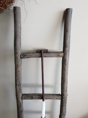 Ladder/ trap decoratie grey
