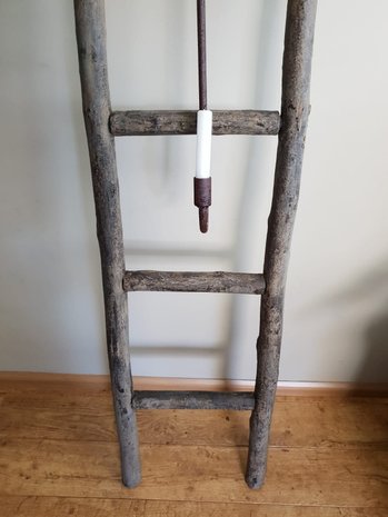 Ladder/ trap decoratie grey