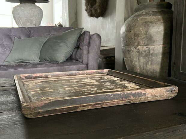 Houten tray sleets| houten dienblad  F