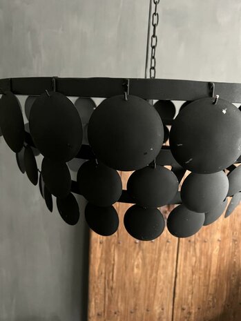 Schijfjes hanglamp zwart (ca. 70cm)