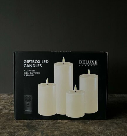 DELUXE homeart  Giftbox kaarsen set   Cream