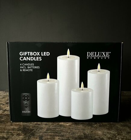 DELUXE homeart giftbox kaarsen set   Wit