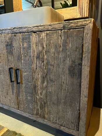 Badkamer meubel oud hout 2 deurs