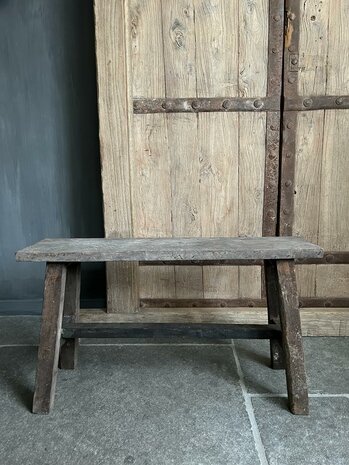 heel intelligentie Gedateerd Oud houten bankje grey (80cm) - Stoere en Landelijke Stijl De Buitenkans