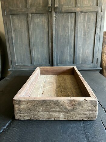 Houten bak| serveer tray oud hout B