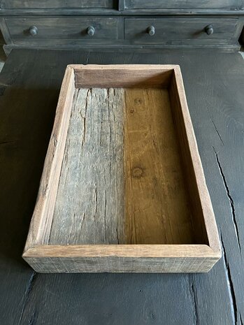 Houten bak| serveer tray oud hout B
