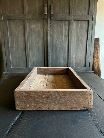 Houten bak| serveer tray oud hout C