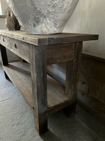 Sidetable - 2 lades en onderblad Driftwood 