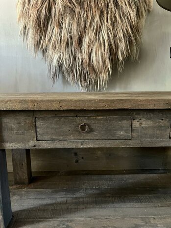 Sidetable - 2 lades en onderblad Driftwood 