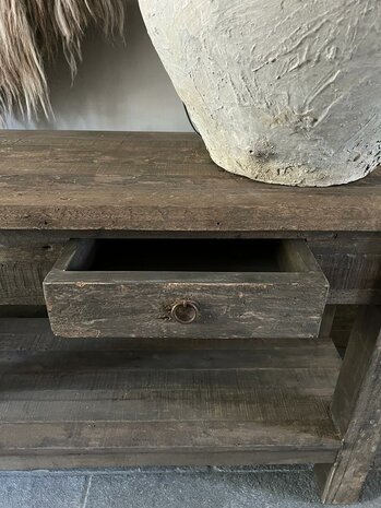 Sidetable - 2 lades en onderblad Driftwood 