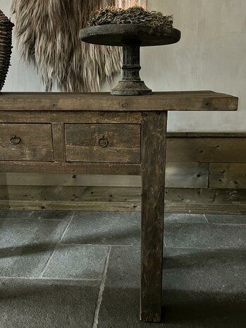 Sidetable driftwood 3 lades (140cm)