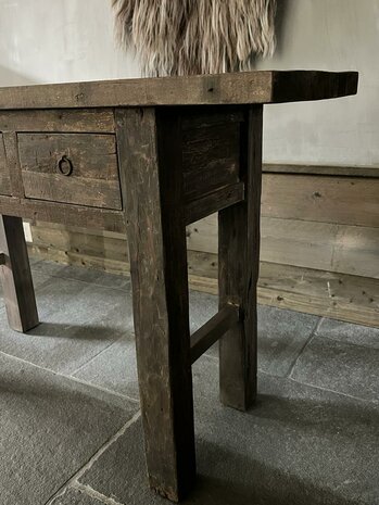 Sidetable driftwood 3 lades (140cm)