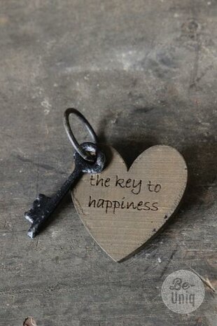 Sleutelhanger met tekst Happiness