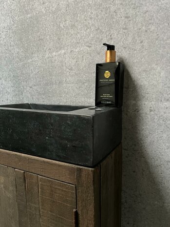 Toiletmeubel oud hout | toiletkastje Driftwood inclusief granieten spoelbak A