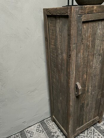 1 deurs kast| één deurs kast Driftwood  hoogte 140cm (afhalen)