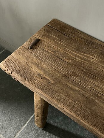 Antieke houten sidetable| antieke houten bank Luksa (afhalen)
