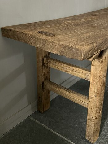 Antieke houten sidetable| antieke houten bank Luksa (afhalen)