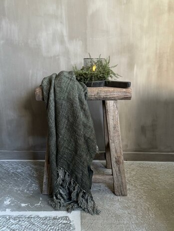 Oude houten kruk G