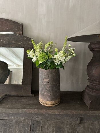 Veld boeket bloemen wit (kunstbloemen)